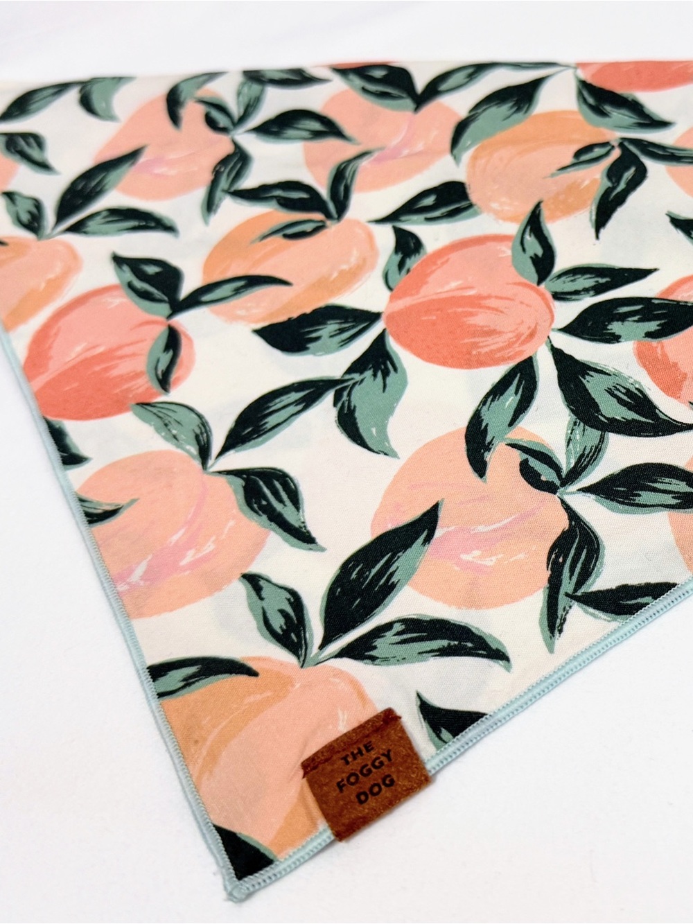 The Foggy Dog x Rifle Paper Co Peach Orchard Dog Bandana